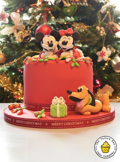 Merry Mousey Christmas - Cake by Yellow Bee Sugar Art by Vicky Teather