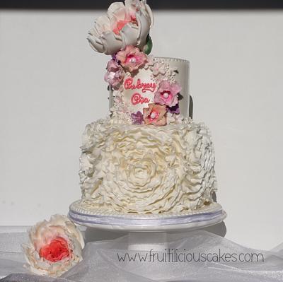 Ruffles and Rose!! - Cake by Fruitilicious Creations & Cakes