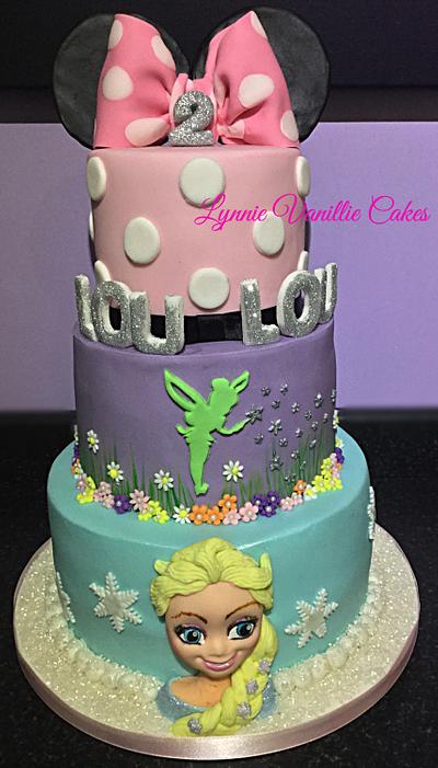 Girlie multi tier cake - Cake by Lynnie Vanillie Cakes