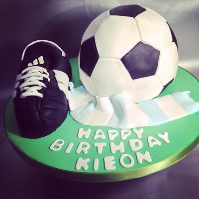 Football cake and football boot - Cake by Kake and Cupkakery