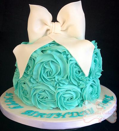 Tiffany blue rosette cake - Cake by Gen