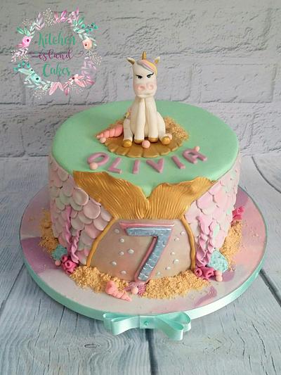 Mermaid & Unicorn  - Cake by Kitchen Island Cakes