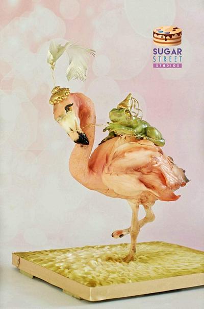 Flamingo and the Frog - Cake by Sugar Street Studios by Zoe Burmester