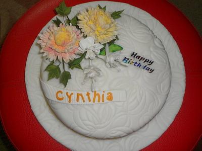 Birthday cake with Flowers - Cake by JudeCreations