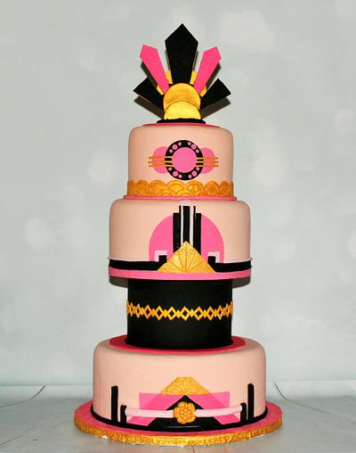 Art Deco Wedding Cake - Cake by Rosie93095