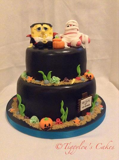 Halloween spongebob  - Cake by Tiggylou's cakes 