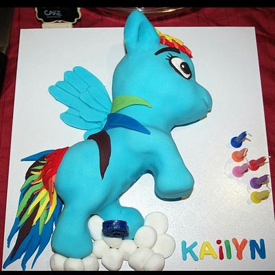 My little pony Rainbow dash  - Cake by Cupcakesanddreams.com.au 