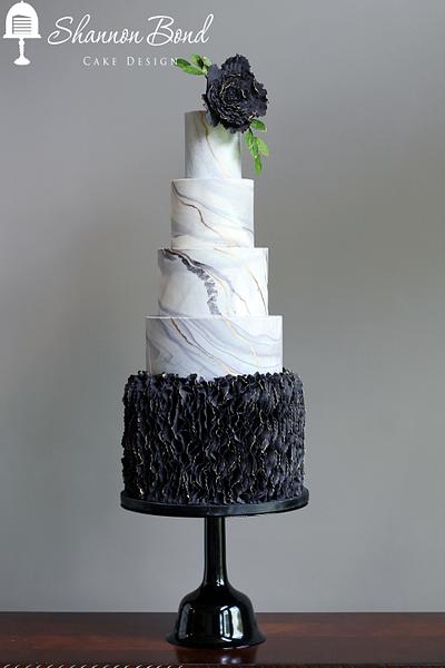 Marbled Ruffle Cake - Cake by Shannon Bond Cake Design