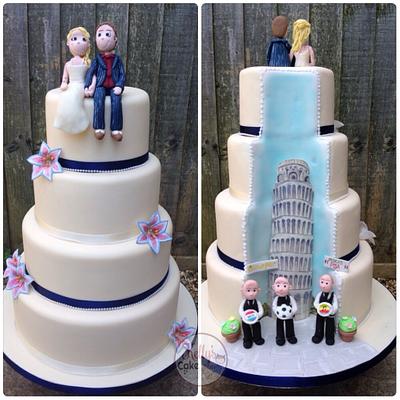 Hidden scene wedding cake  - Cake by Kelly Hallett