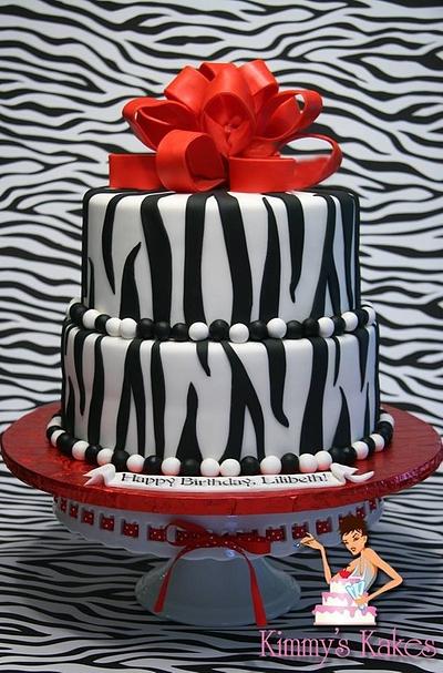 Zebra - Cake by Kimmy's Kakes