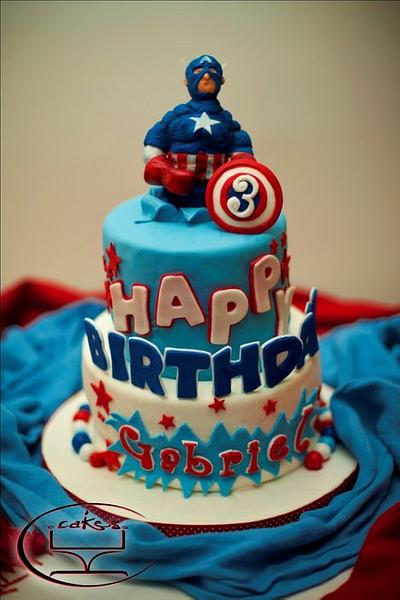 Captain America  - Cake by Komel Crowley