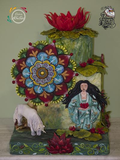 "Vida en la Flor de Loto" colaboración española para "Primavera de Fábula" - Cake by Victoria Abellán