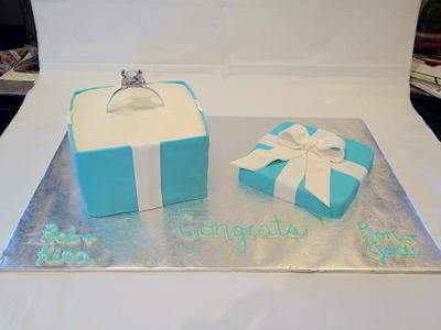 Tiffany Ring Box - Cake by Dawn Henderson