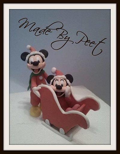 Mickey and minnie winter - Cake by Petra
