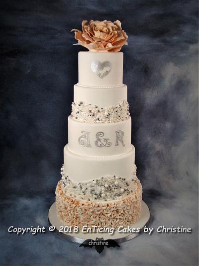 Beads & Ruffles - Cake by Christine Ticehurst