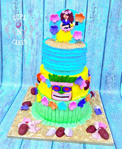 Luau Cake - Cake by Cups-N-Cakes 