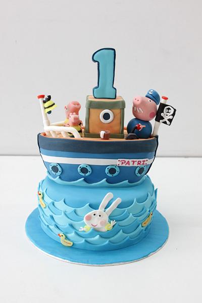 Peppa pig and friends go on a cruise! - Cake by Artym 