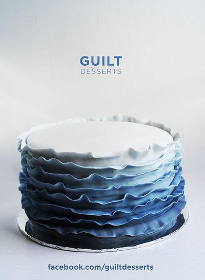 Vintage Blue Ruffles - Cake by Guilt Desserts