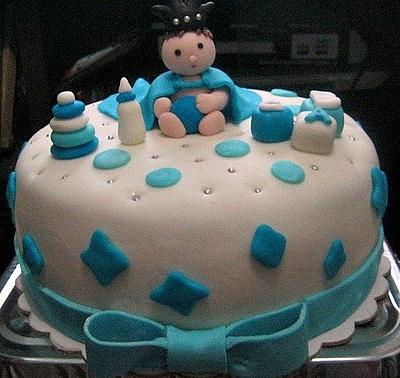 christening cake and cupcakes - Cake by susana reyes