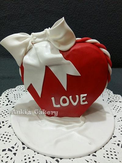Red love - Cake by Ankita