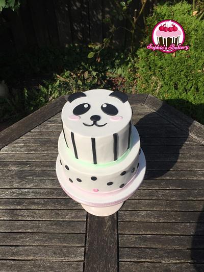 Panda dots and stripes cake - Cake by Sophie's Bakery
