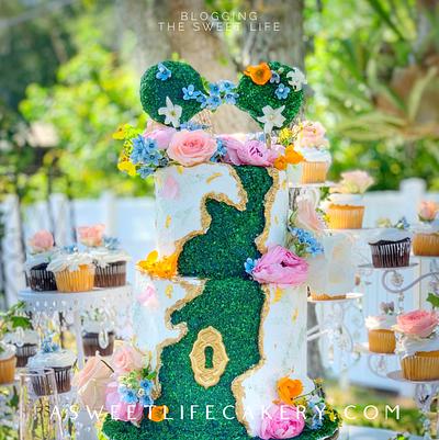 Disney Garden Wonderland fault line cake - Cake by ASweetLifeCakery