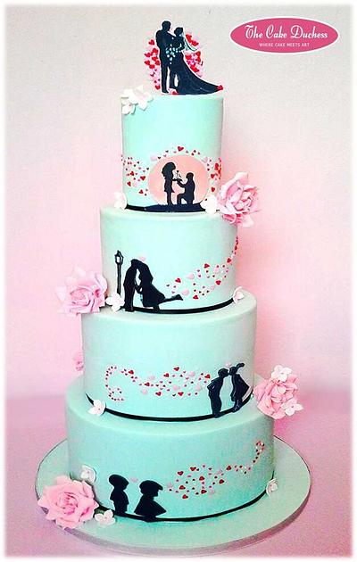 Fun and Cute Silhouette Inspired Cake - Cake by Sumaiya Omar - The Cake Duchess 