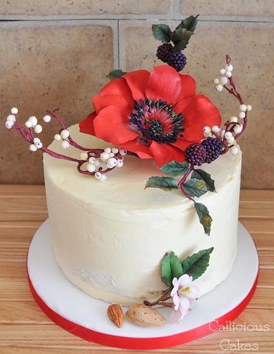 Floral 40th  - Cake by Calli Creations
