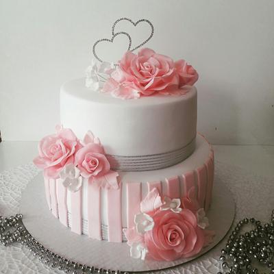 Romantic wedding cake - Cake by Cakes by Ali 