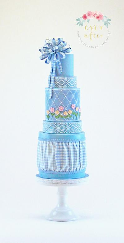 Gingham Spring Cake - Cake by Ever After
