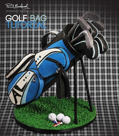 Golf Bag Cake - Cake by Paul Bradford Sugarcraft School 