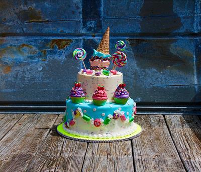 Pastel candy cake - Decorated Cake by Mischell - CakesDecor