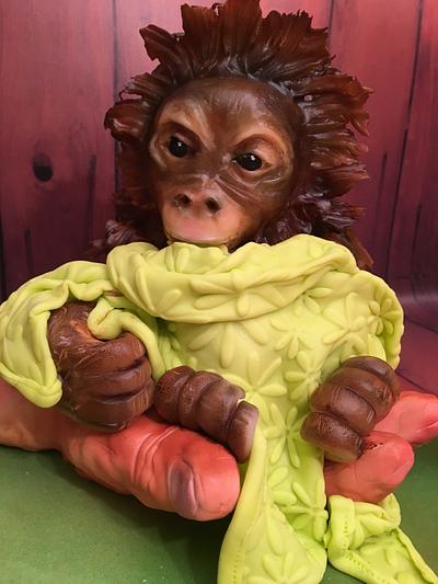 Baby orangutan - Cake by Elaine - Ginger Cat Cakery 