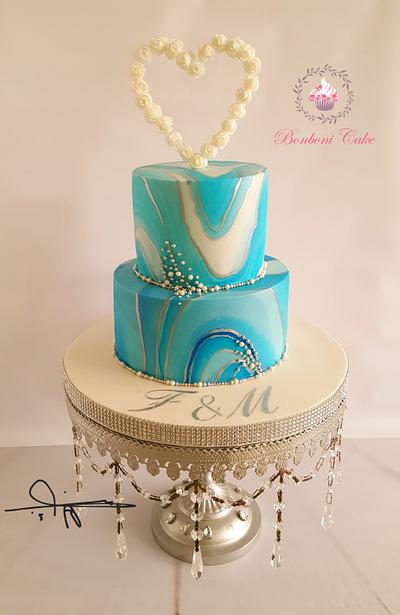 Blue marble - Cake by mona ghobara/Bonboni Cake