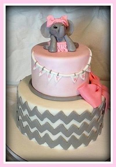 Elephant Baby Shower Cake - Cake by Angel Rushing