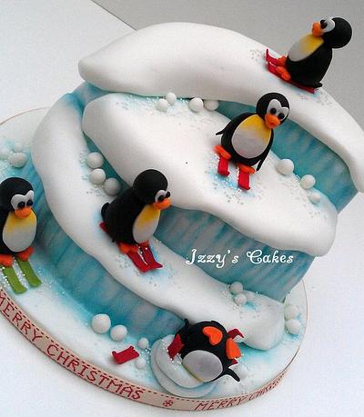 Penguin Christmas Cake - Cake by The Rosehip Bakery