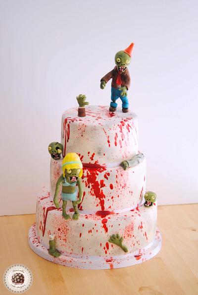Zombie blood birthday cake by Mericakes - Cake by Mericakes