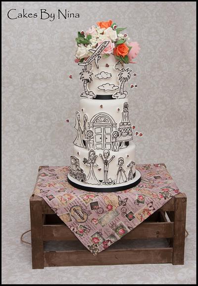 Whimsie Wedding - Cake by Cakes by Nina Camberley