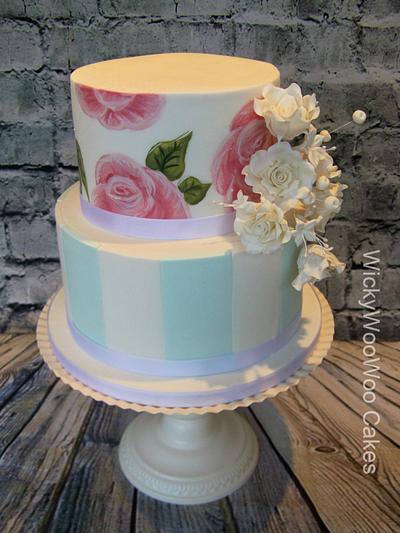 English Rose - Cake by WickyWooWoo Cakes