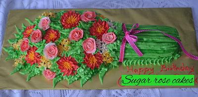 Flower bouquet cake - Cake by Inoka (Sugar Rose Cakes)