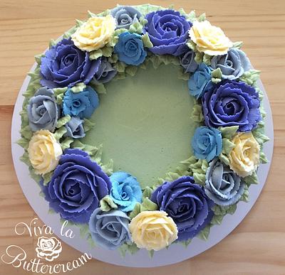 Mother's Day Wreath Cake - Cake by vivalabuttercream