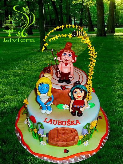 the smurfs - Cake by L