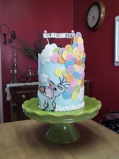 Lexie's Elephant Birthday - Cake by Cheryl's Creative Cakery