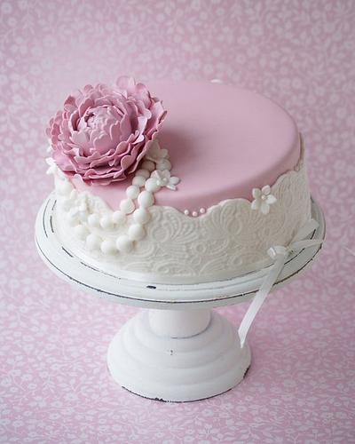 Peony cake - Cake by Cakes by Jantine