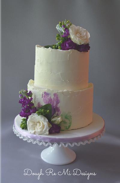 Purple and Sage Wedding Shower Cake - Cake by Melody Pierce