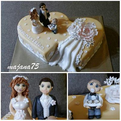 wedding cake with figures - Cake by Marianna Jozefikova