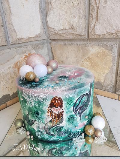 Handpaimtes mermaid cake - Cake by TorteMFigure