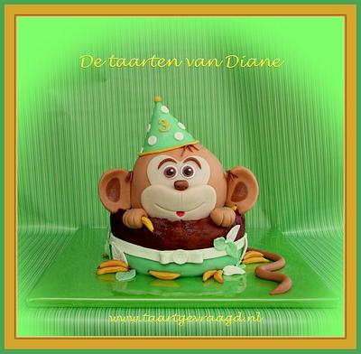 Keek-a-boo monkey - Cake by Diane75