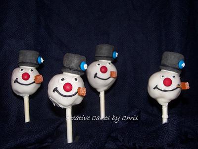 Frosty Cake Pops - Cake by Creative Cakes by Chris