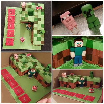 Minecraft 9th Birthday - Cake by Sarah
